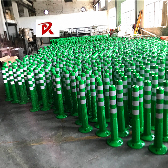 Postes de signalisation de stationnement de printemps Sécurité routière Flexible PU fil à vis de stationnement 10