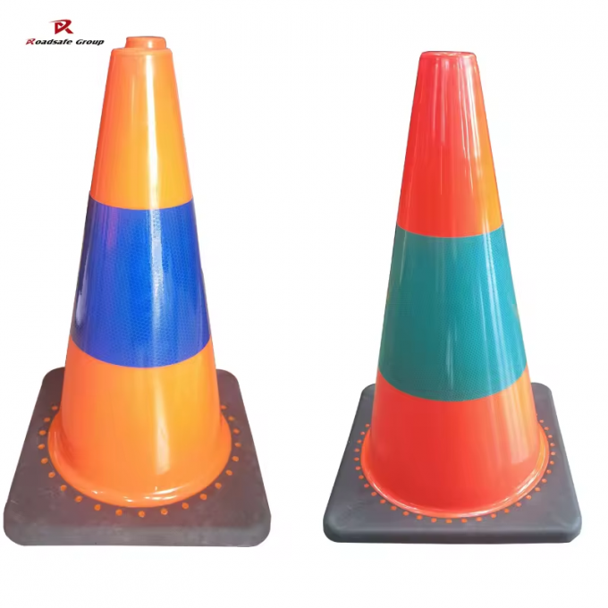 Cones de circulation flexibles en PVC de hauteur 45 cm 0