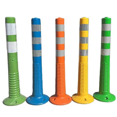 Avertissement de sécurité routière extérieur de 75 cm Pointe d'avertissement de circulation en plastique PU durable 13