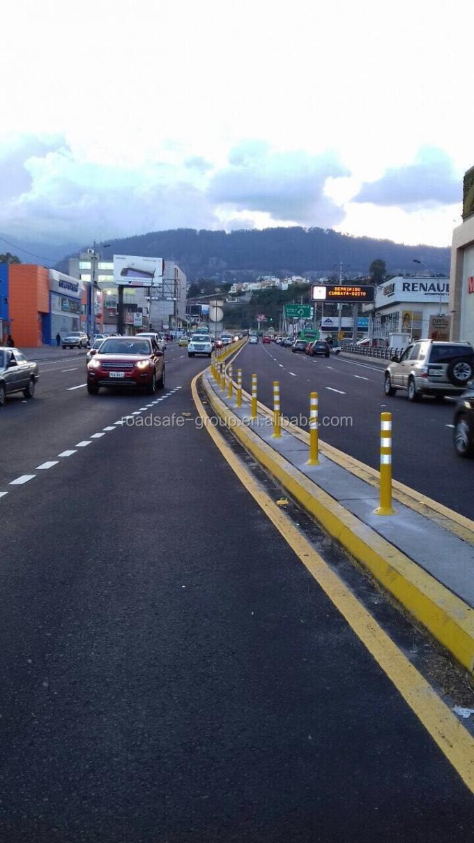 Avertissement de sécurité routière extérieur de 75 cm Pointe d'avertissement de circulation en plastique PU durable 18