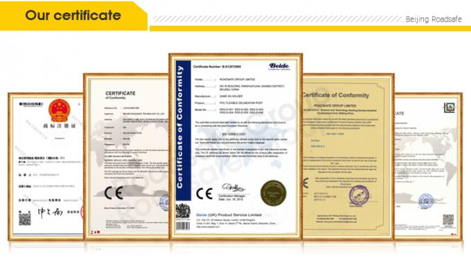 Avertissement de sécurité routière extérieur de 75 cm Pointe d'avertissement de circulation en plastique PU durable 24