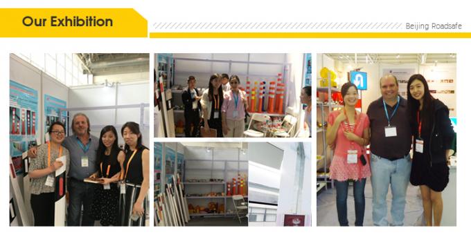 Avertissement de sécurité routière extérieur de 75 cm Pointe d'avertissement de circulation en plastique PU durable 25